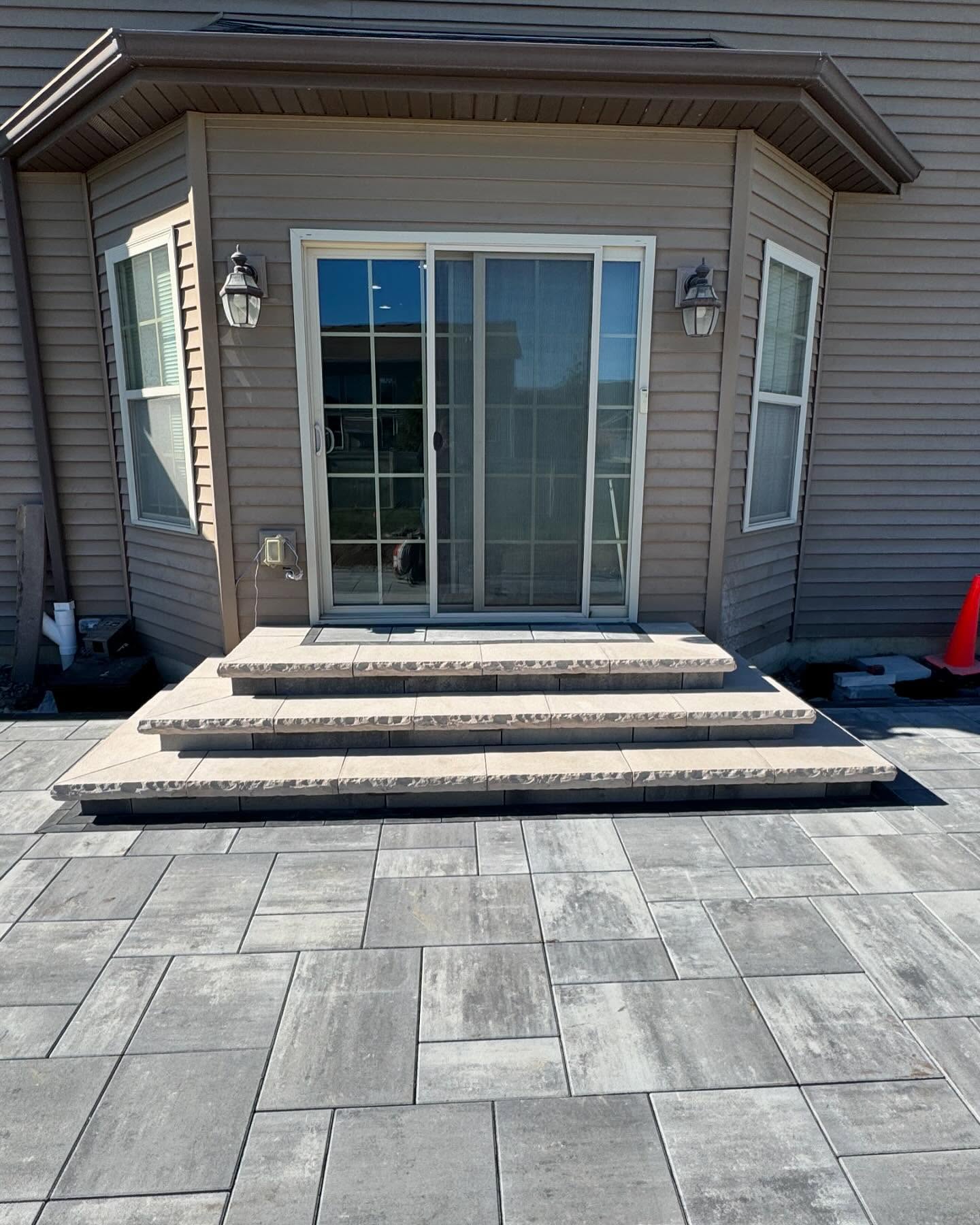 Stone entrance steps