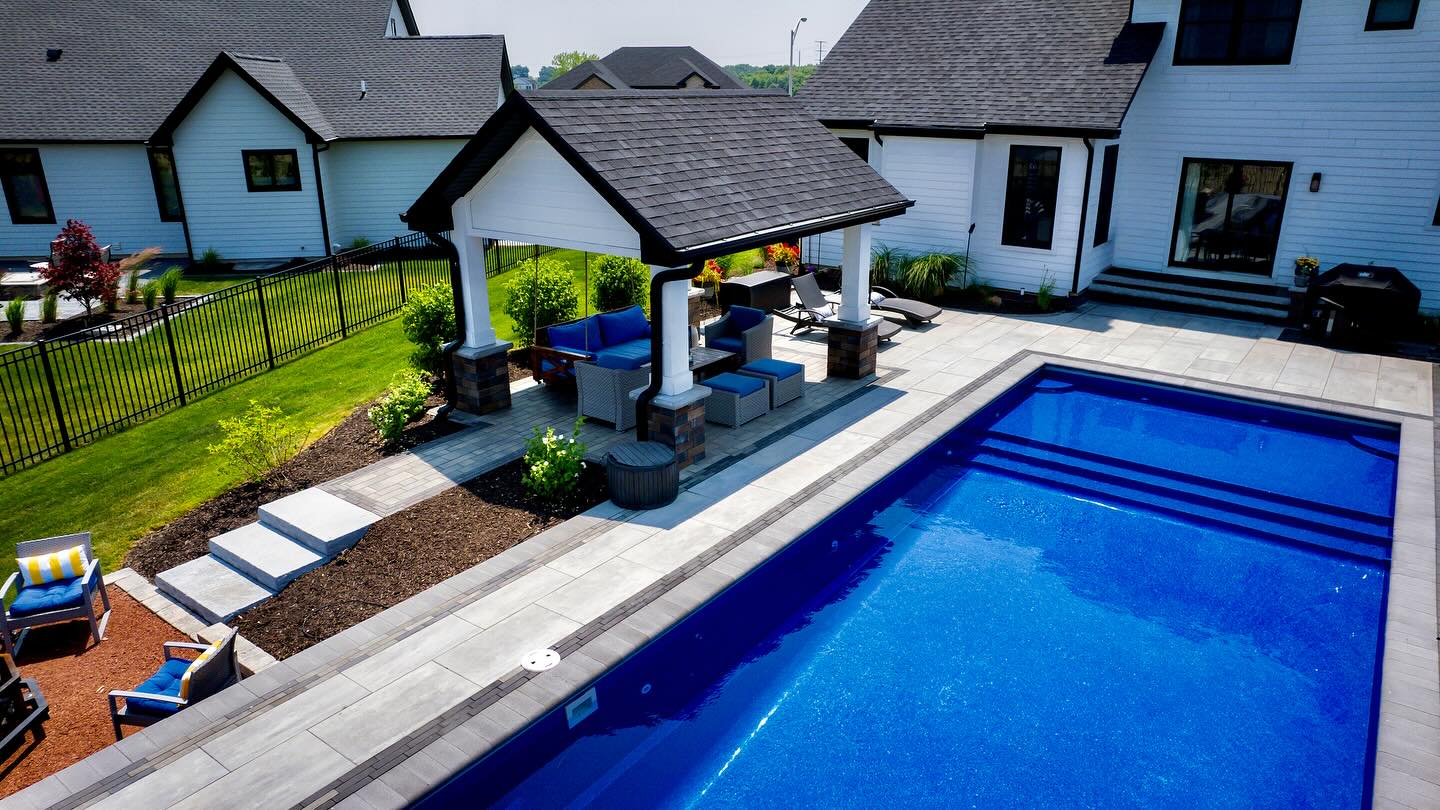 Poolside pavilion