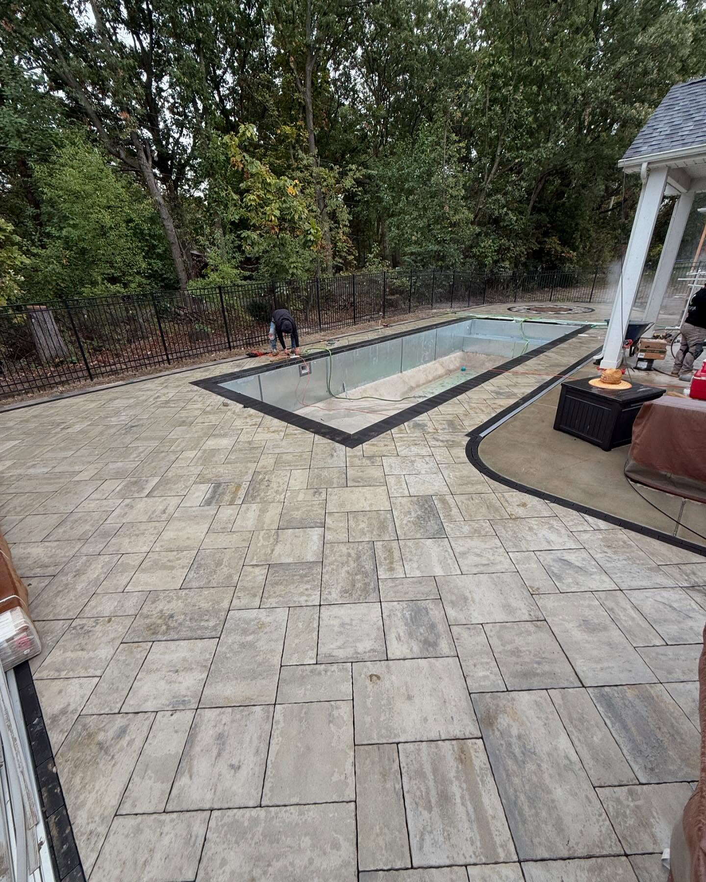 Pool surround installation