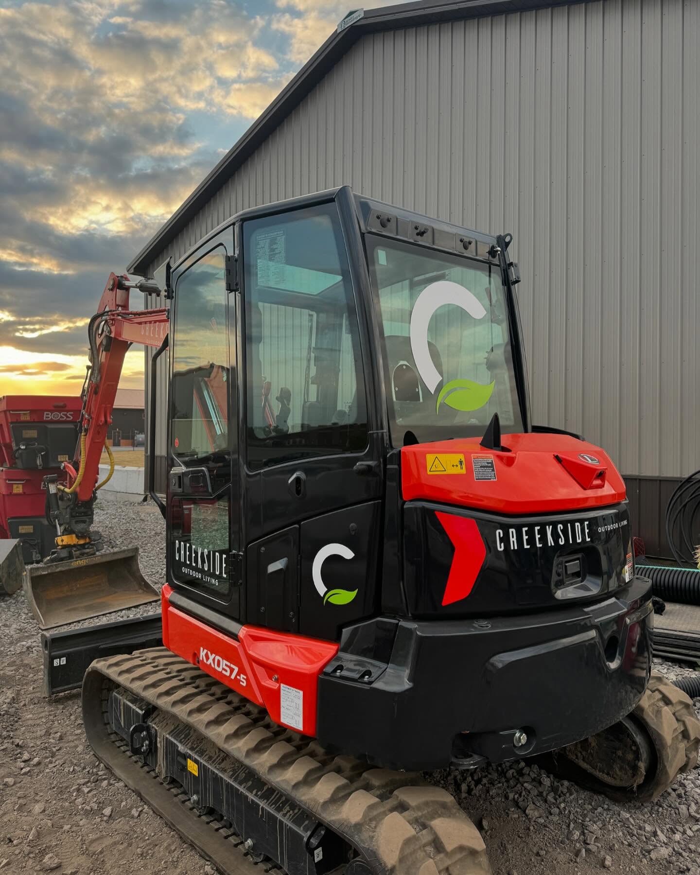 Excavator on a construction site