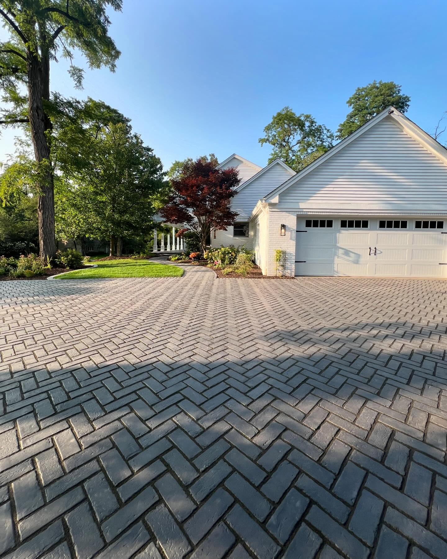 Herringbone driveway